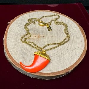 VTG| Kenneth Lane Faux Orange Coral Italian Horn Necklace 🧡✨